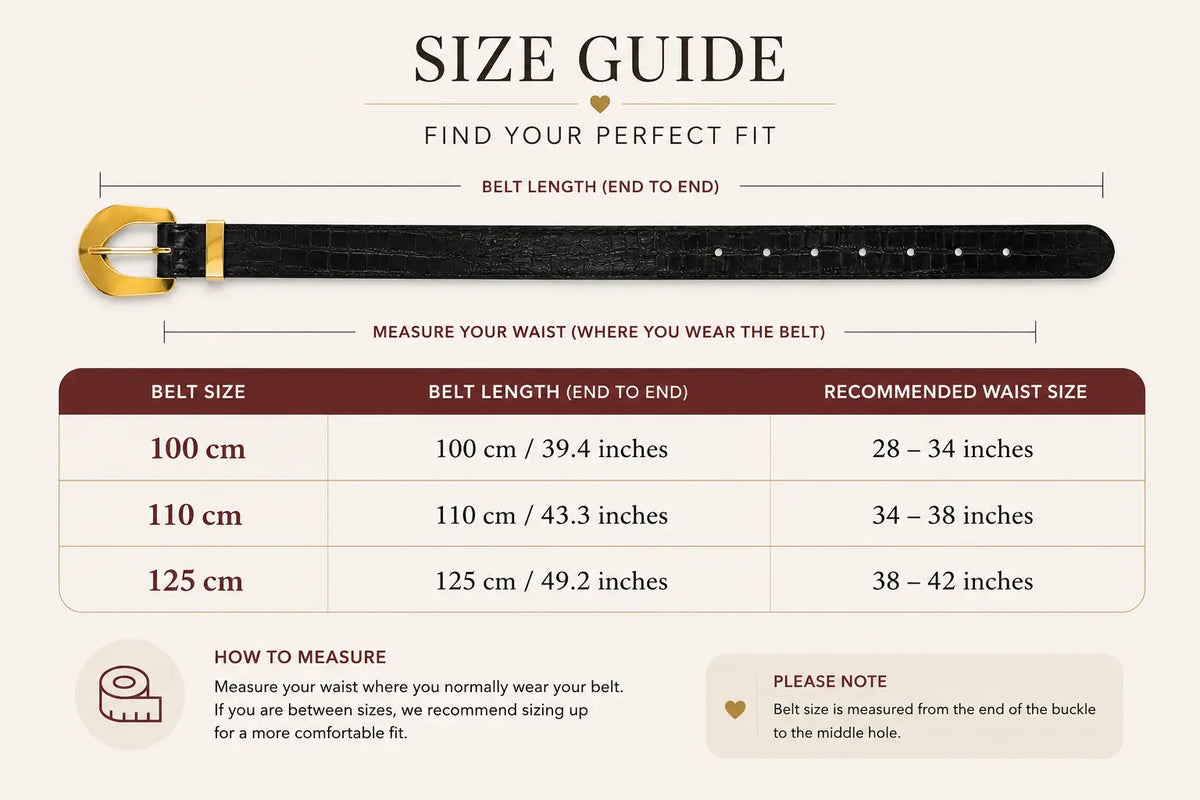 Black Croc Textured Women’s Belt with Matte Gold Buckle SSN Belts