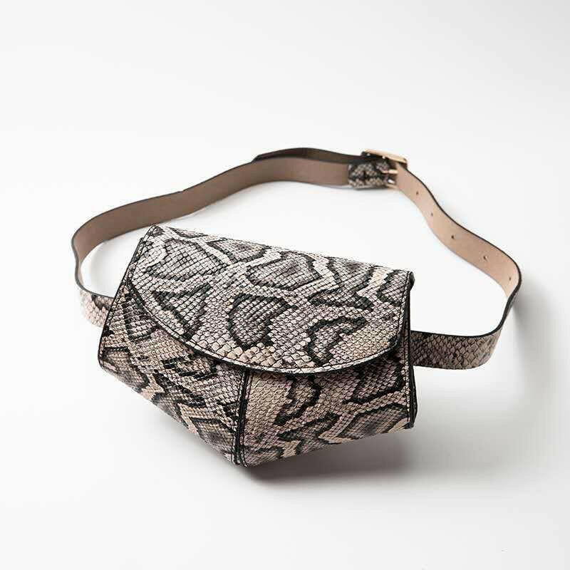 Snake print cheap belt bag