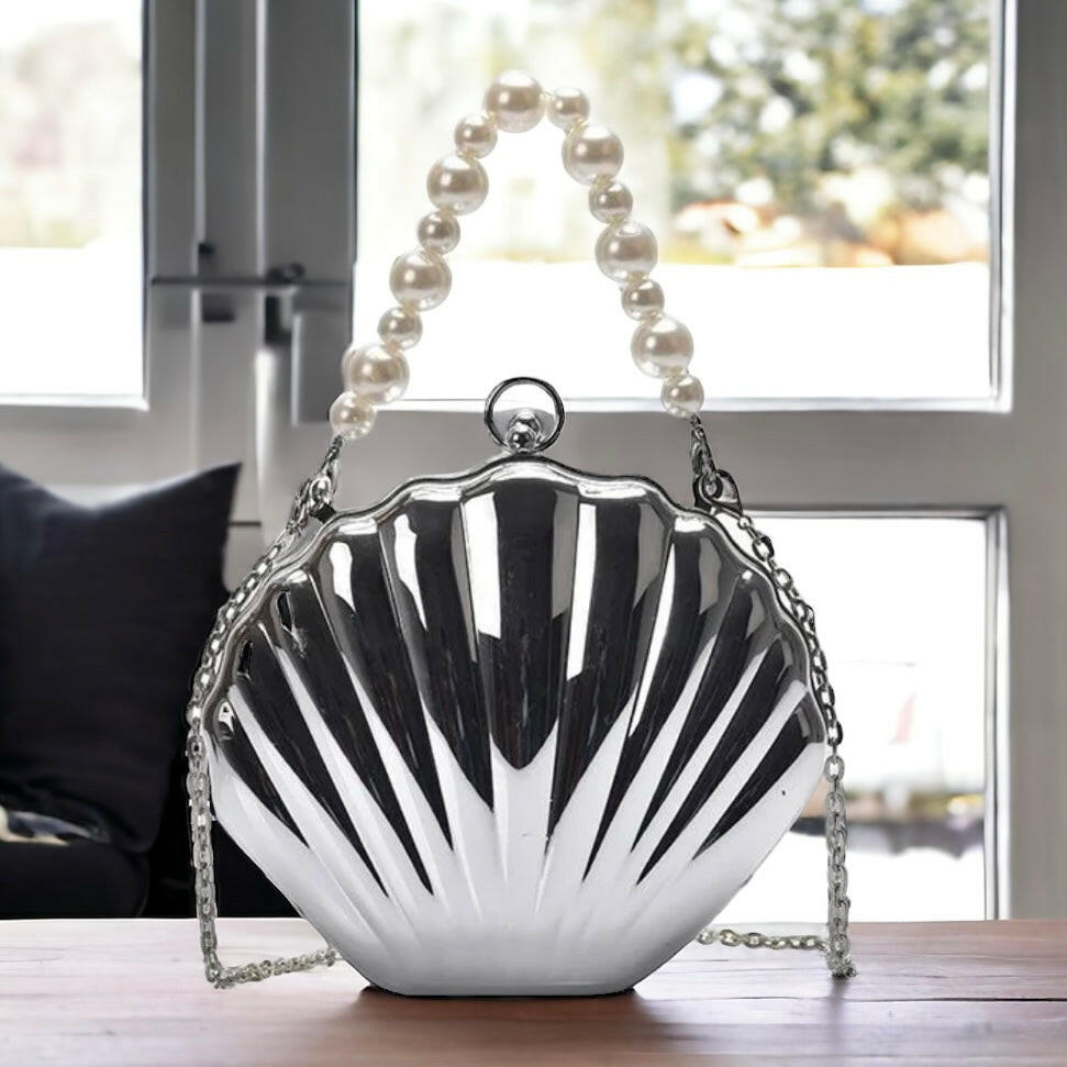 Mermaid’s Silver Treasure Party Handbag.