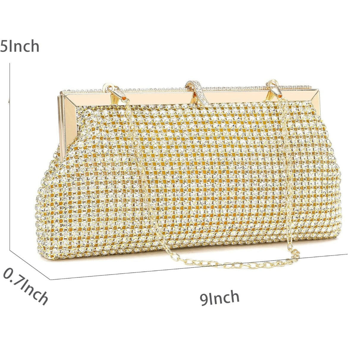 Gold Solver Rhinestone Bag.