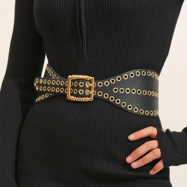 Graphy Black Women Belt.