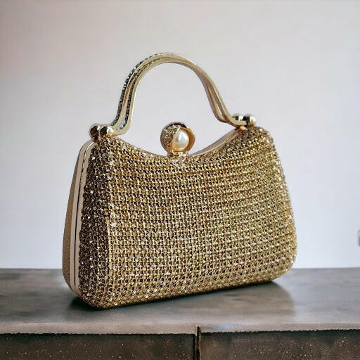 Gold Jazz Rhinestone Bag.