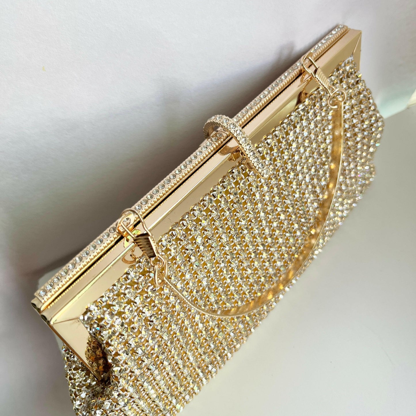 Gold Solver Rhinestone Bag.