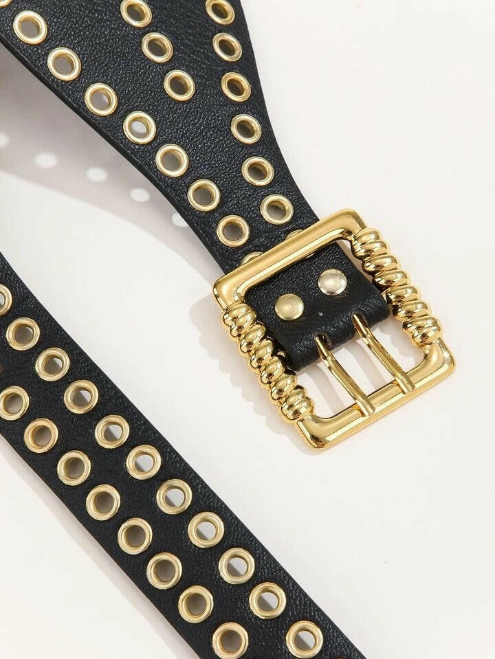 Graphy Black Women Belt.