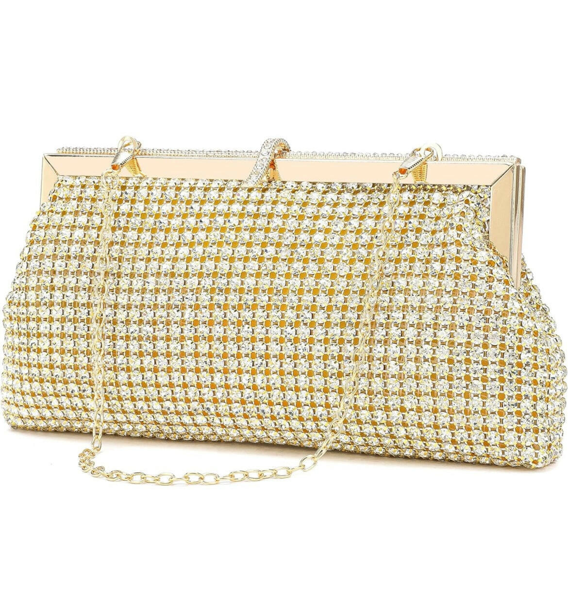 Gold Solver Rhinestone Bag.