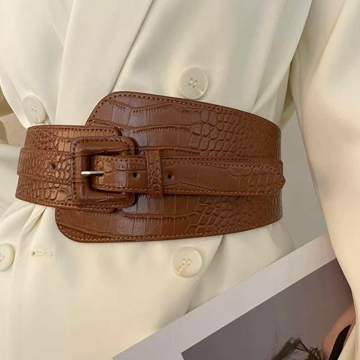 Brown Belt Wide Leather Belts For Dresses Buy Classic Self Buckle