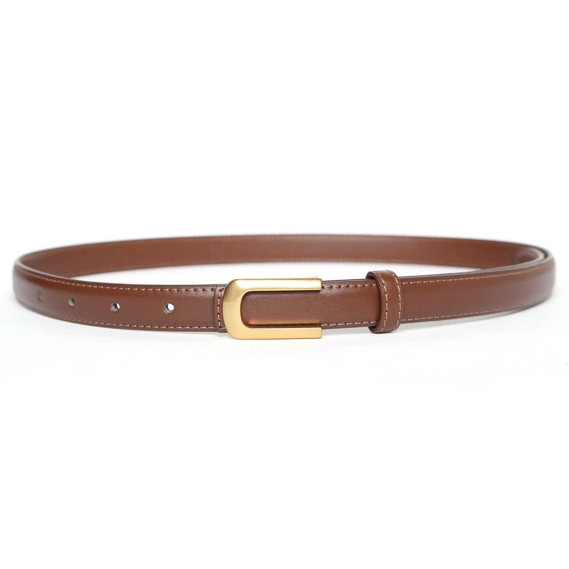 Harper Brown leather belt for women 