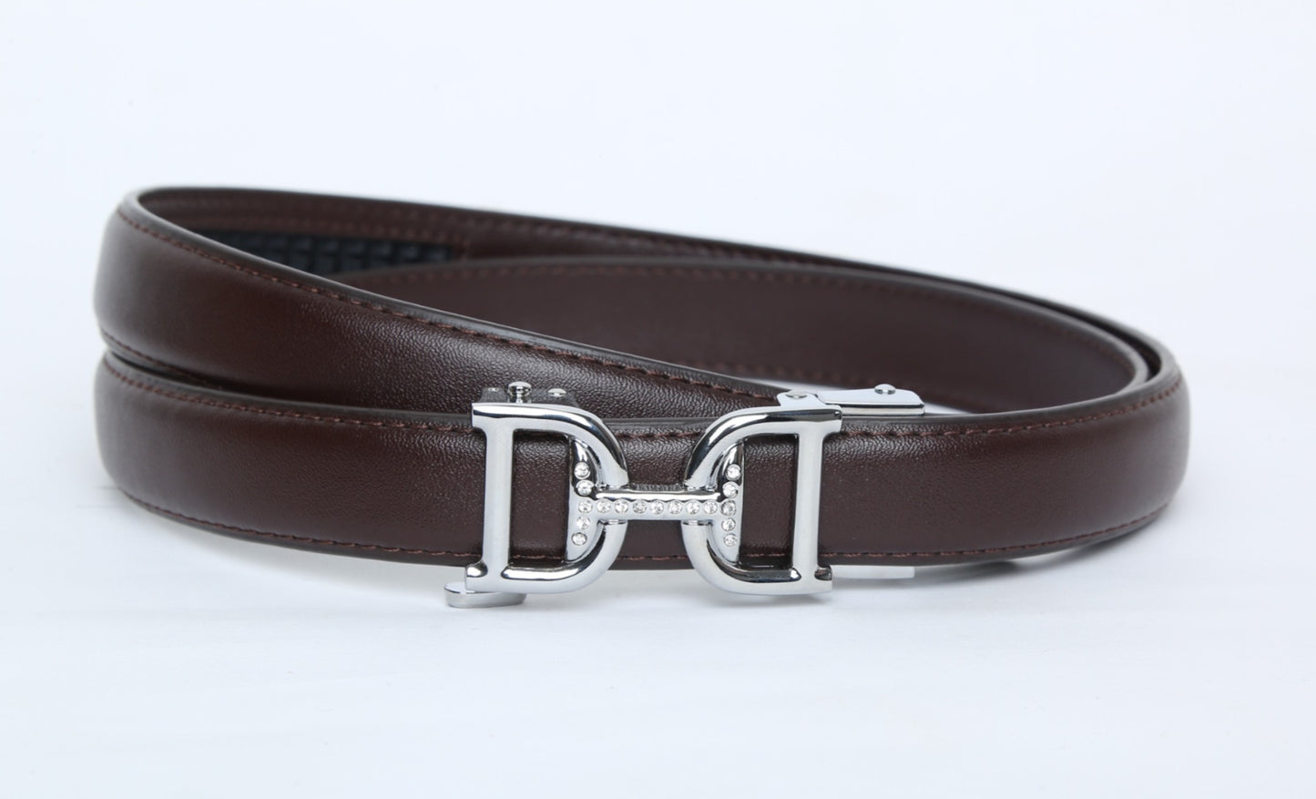 SSN Doves Silver Auto Lock Brown Belt