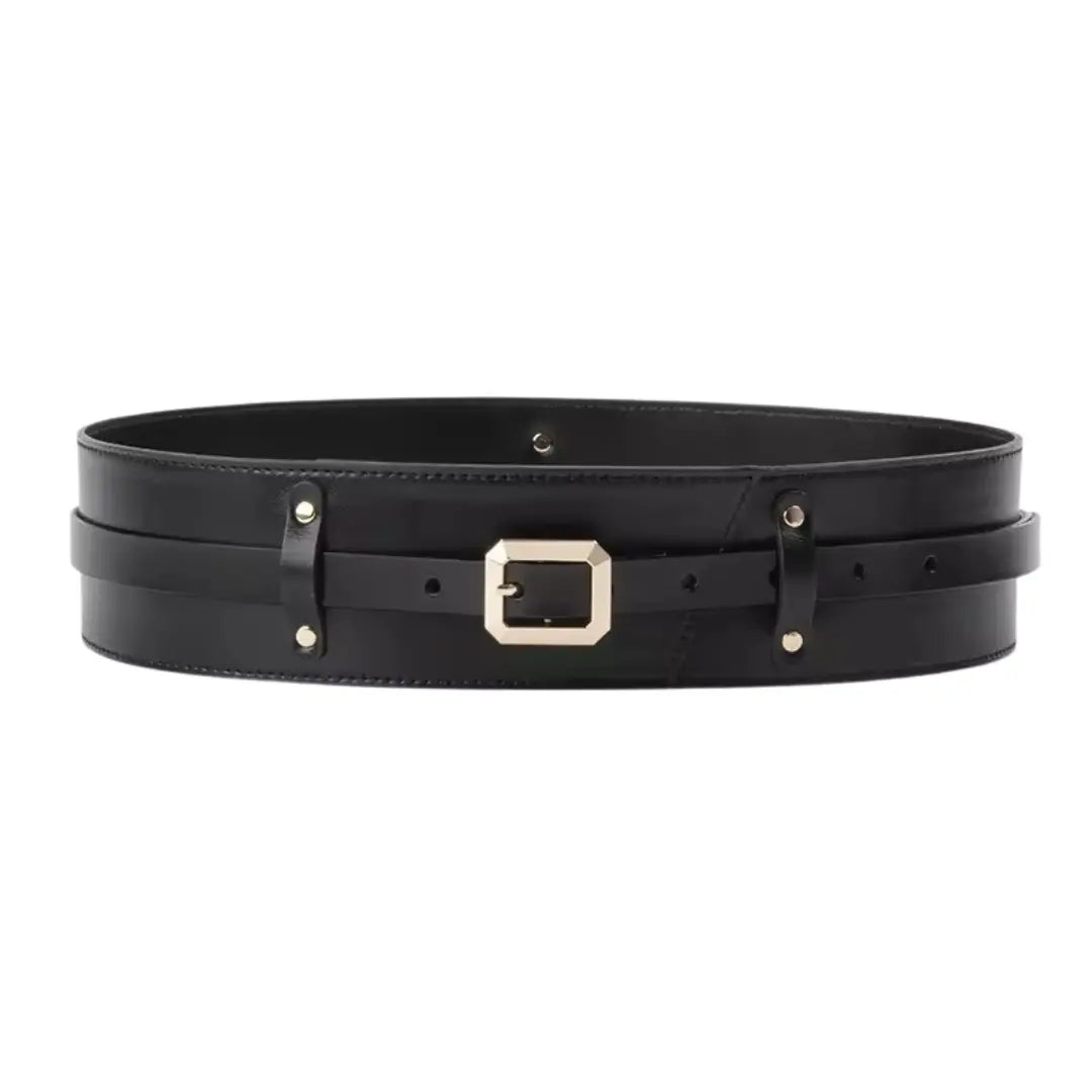 criss cross broad black belt for women 